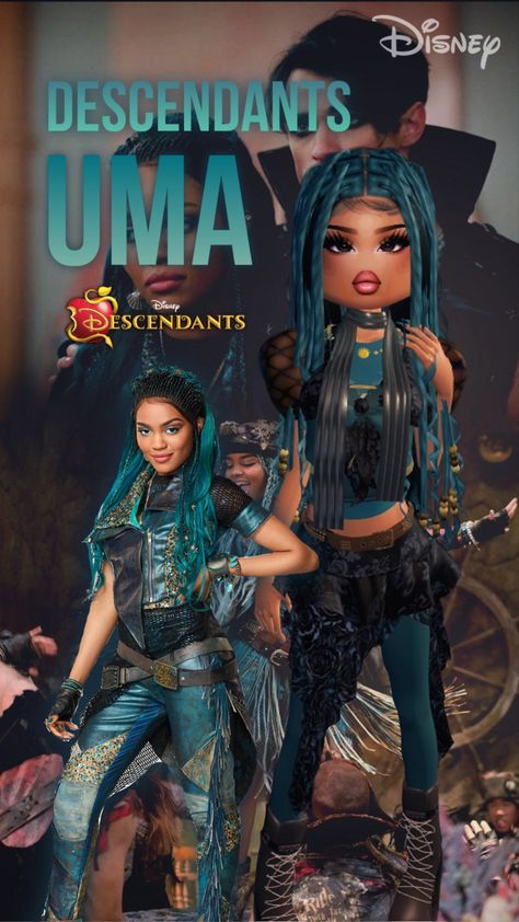 Dress to impress fit for Uma from Descendants 2 [made by valerie_khomyak] Descendants 2 Evie, Uma Descendants Dress To Impress, Uma Dress To Impress, Descendants Dress To Impress, Favorite Item Dress To Impress, Uma Descendants, Descendants 2, Disney Descendants, Descendants