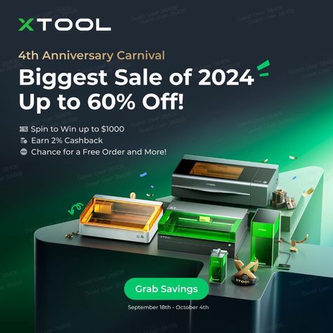 DEAL NEWS –xTool is celebrating its 4th anniversary with its biggest sale of 2024. Up to 60% off is available sitewide. Why wait for Black Friday when you can see great savings now? Purchases up to $3799 are $200 off, and purchases of $5999 or greater are $500 off. The sale runs from September 18th until […] Edc Wallet, Backpack Reviews, 4th Anniversary, Bike Reviews, Gear Bag, Gaming Gear, Power Station, Anniversary Sale, Apple Car Play