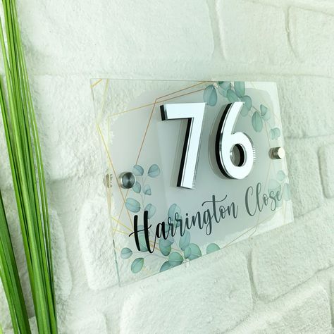 Name Plates For Home Modern, Name Plate For Home Modern, Home Name Plate, House Name Plate, Hotel Room Number, Number Plate Design, House Number Plaques, 3d Numbers, Name Plates For Home