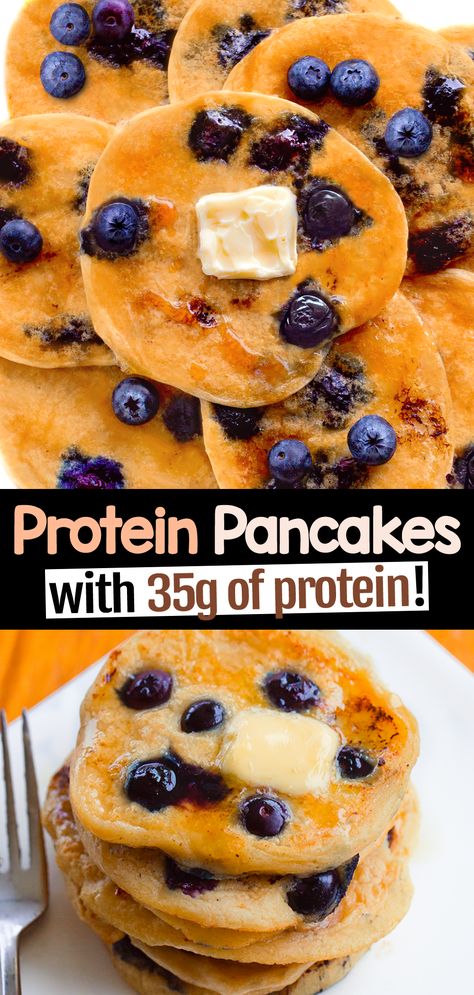 Protein Snacks Meal Prep, Veggie Protein Breakfast, Diy Protein Pancakes, Kids Protein Breakfast Ideas, High Protein No Meat Breakfast, High Protein Pancakes No Powder, Flourless Protein Pancakes, High Protein Meals Non Dairy, High Protein Snacks For Diabetics