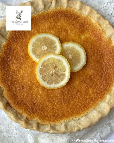 Lemon Sponge Pie, Atlantic Beach Pie, Lemon Chiffon Pie, Yummy Pies, Cookies Lemon, Unique Pies, The Southern Lady Cooks, Old Fashioned Recipe, Southern Lady Cooks