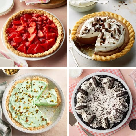 40 Easy Recipes for No-Bake Pies | Taste of Home No Bake Pie, Key Lime Pie Easy, Baking Recipes Pie, Homemade Graham Cracker Crust, Dessert From Scratch, Frozen Pie Crust, Nutella Desserts, No Cook Appetizers, Most Popular Desserts