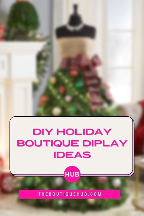 The Holiday season is an opportunity for your boutique to stand out from the crowd. This week’s post features creative projects to help you create an inspired space for your customers to shop. These DIY boutique Holiday display ideas are proof positive that you don’t have to spend a fortune to make your boutique look like a million bucks. #diyholidaydecor #diyboutiquedecor #diyboutique #howtostartaboutique #boutiqueboss #boutiquedisplay #holidayboutiquedisplay Christmas Boutique Display Ideas, Boutique Christmas Decorations, Boutique Pop Up Shop Display Ideas Christmas, How To Display Leggings In A Boutique, Boutique Holiday Display, Christmas Store Displays Retail Holiday, Boutique Christmas Open House Ideas, Christmas Decor Retail Display Ideas, Retail Ornament Display