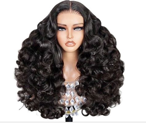 New! Human Hair Wigs UK Women Full Glueless Wear & Go Bouncy Curly Lace Front Wig was just added to eBay. Check it out! #eBay #eBaySeller Curly Middle Part, Curl Wig, Curly Wigs For Black Women, Small Curls, Front Lace Wigs, Curly Lace Front Wigs, Janet Guzman, Lace Closure Wig, Curly Wig