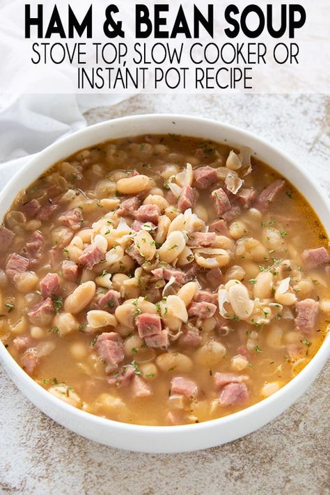 Ham Beans, Ham Bean Soup, Spring Cooking, Pinto Bean Soup, The Salty Marshmallow, Ham And Bean, Salty Marshmallow, Piano Duet, Soup Beans