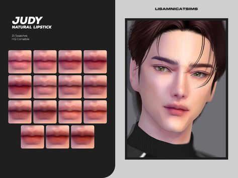 -Lipstick category Found in TSR Category 'Sims 4 Male Lipstick' Sims 4 Male Lips, Sims 4 Make Up Cc, Sims Makeup, Makeup Cc, Skin Details, Natural Lipstick, Sims 1, Sims4 Cc, Sims 4 Cc Finds