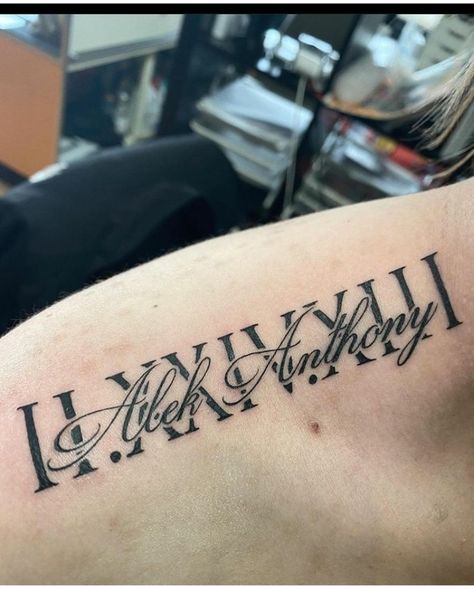 29 Cool Roman Numerals Tattoos - The XO Factor Roman Numbers Tattoo, Tattoo Word Fonts, First Tattoo Ideas, Names Tattoos For Men, Roman Numeral Tattoos, Tattoo Lettering Styles, Mommy Tattoos, Lettering Tattoo, Pretty Tattoos For Women