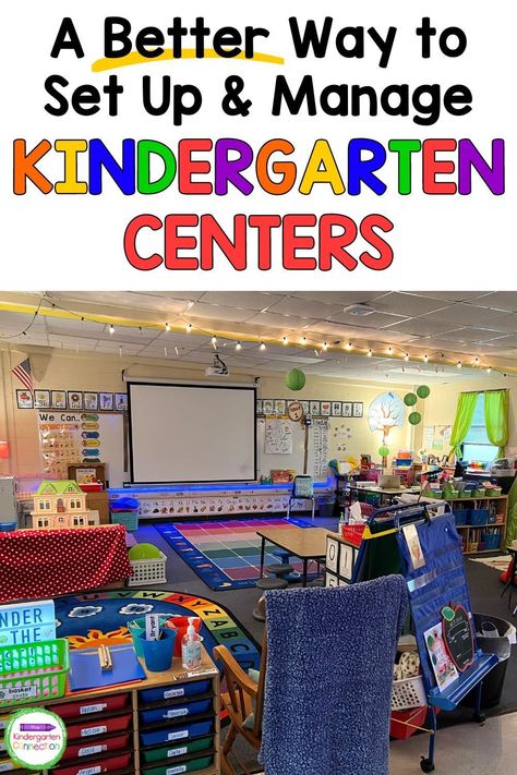 Organized Kindergarten Classroom, Kindergarten Classroom Organization Center Rotations, Must Do May Do Centers Kindergarten, Centers Organization Classroom, Kindergarten Center Management, Kindergarten Centers Setup, Classroom Centers Setup, Kindergarten Organization Ideas, Kindergarten Classroom Set Up