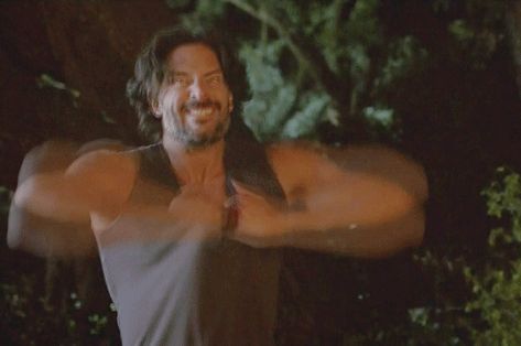 When He RIPS HIS SHIRT OFF in a Were-Rage True Blood Alcide, True Blood Werewolf, Joe Manganiello True Blood, Eyebrow Raise, Joe Manganiello, True Blood, Bad Things, Real Life Stories, Popsugar