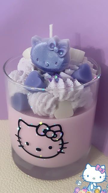 Half Birthday Candle, Hello Kitty Fairy, Kawaii Candle, Kitty Fairy, Candle Board, Half Birthday Cakes, Fairy Candles, Fancy Candles, Velas Candles