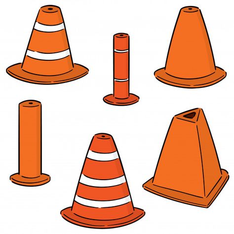 Vector set of traffic cone Premium Vector Pattern Challenge, Welcome To The Game, Cone Pattern, Wallpaper Video, Traffic Cone, Iphone Wallpaper Video, Street Signs, Drawing Tips, Artsy Fartsy