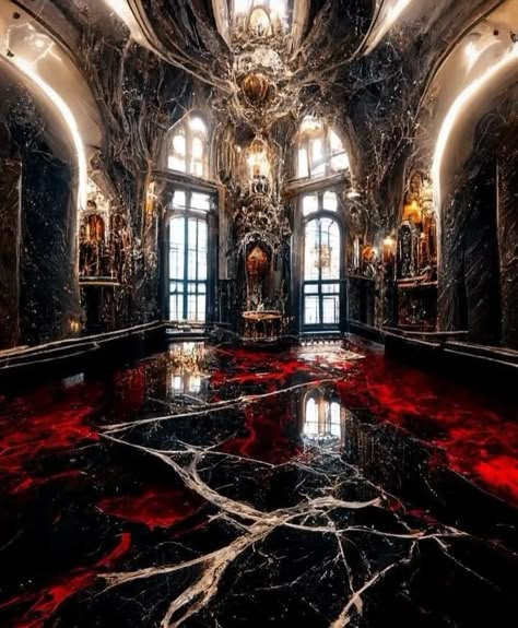 Black Castle Interior, Gothic Castle Interior, Fantasy Palace, Aesthetic Castle, Vampire Castle, Castle Rooms, Dark Castle, Gothic Castle, Fantasy Rooms