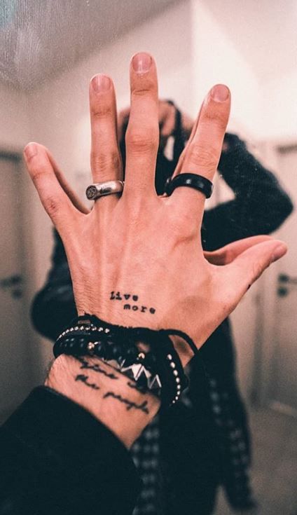 150 Unique Small Tattoos for Men – Tiny Tattoo Designs - Tattoo Me Now Simple Design Tattoos For Men, Hand Tattoo Boys, Minimalist Hand Tattoo Men, Wrist Tattoo For Men Unique, Finger Tattoos For Men Words, Hands Tattoo Men, Simple Tattoos Men With Meaning, Boys Tattoo Hand, Simple Hand Tattoos For Guys