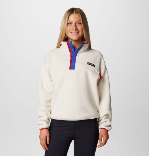 Women's Helvetia™ II Cropped Half Snap Fleece Pullover | Columbia Sportswear Sweater Socks, Fleece Jumper, Columbia Fleece, Women Hoodies Sweatshirts, Columbia Sportswear, Charlotte Tilbury, Trouser Jeans, Look Cool, Playsuit Jumpsuit