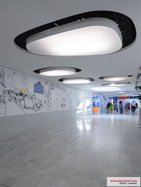 Stretched Ceiling, Lobby Ceiling, Ceiling Feature, Shopping Mall Design, Office Ceiling, Stretch Ceiling, Ceiling Panel, Mall Design, Ceiling System