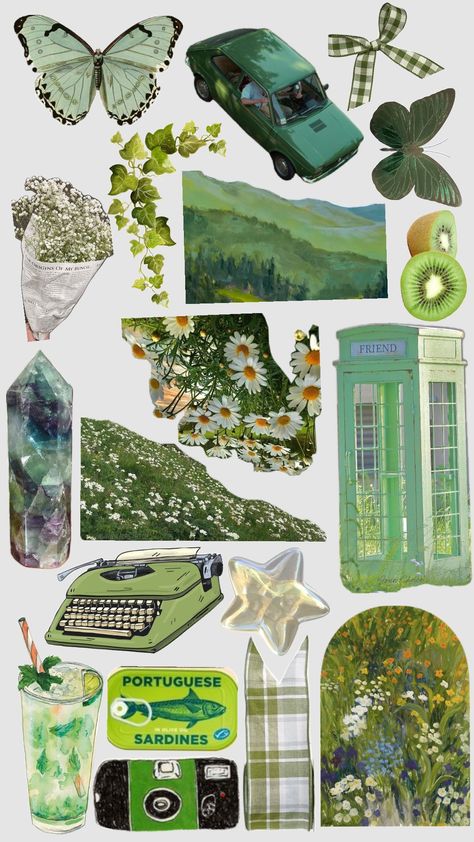 Journaling Materials Printable, Green Vintage Stickers Printable, Green Scrapbook Printables, Green Sticker Aesthetic, Green Scrapbook Aesthetic, Green Journal Stickers, Green Stickers Printable, Green Printable Stickers, Green Vintage Stickers