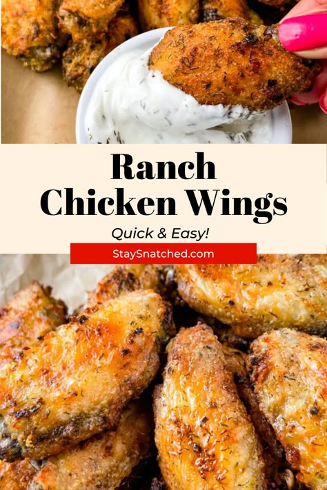 Ranch Dressing For Wings, Cajun Ranch Wings, Ranch Chicken Wings Fried, Crispy Dry Rub Chicken Wings, Honey Ranch Wings, Dry Chicken Wings, Smoked Wings Recipe Dry Rubs, Ranch Flavored Chicken Wings, Ranch Dry Rub Chicken Wings