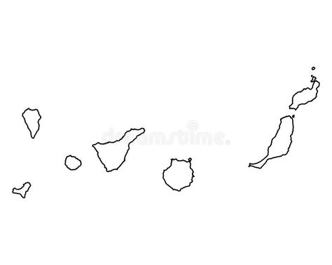 Map of Canary Islands vector illustration Islands Illustration, Canarian Islands, Island Tattoo, Tattoos Inspo, Inspiration Poster, Map Outline, Inspiration Tattoos, Island Map, Canary Islands