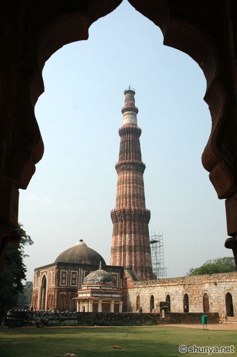 Qutub Minar, http://ziptrips.in/ads/17-delhi-sightseeing-tour-1-day-trip -  Qutub Minar also Qutb Minar, is a UNESCO World Heritage Site in Delhi, India. The Qutub Minar is constructed with red sandstone and marble, and is the tallest minaret in India. It is surrounded by several other ancient and medieval structures and ruins, collectively known as Qutub complex.																												 ZipTrips.in offers all inclusive hassle free day tours and weekend tours all across India. Kutub Minar Drawing, Qutub Minar Aesthetic, Qutub Minar Photography, Kutub Minar, Anunnaki Gods, Qutb Minar, Union Territory Of India, Delhi Photography, Qutub Minar