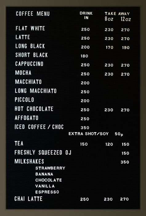 Menu Design Menu Presentation, Cafe Menu Boards, Riverside Cafe, Cafe Designs, Dream Cafe, Coffee Trailer, Coffee Shop Menu, Coffee Ideas, Simple Menu