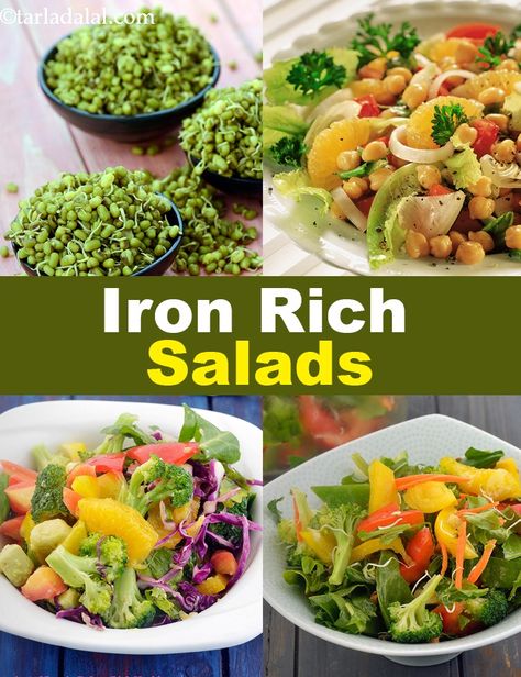 Anemic Diet, Iron Diet, Diet Salad Recipes, Indian Salads, Salad Lettuce, Foods With Iron, Salads Recipes, Foods High In Iron, Iron Rich Foods