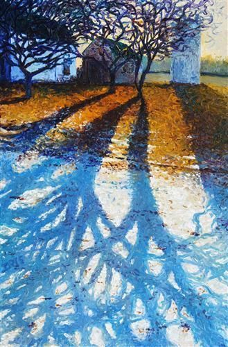 By Iris Scott Drawing Light And Shadow, Boom Kunst, Drawing Light, Melting Snow, Iris Scott, Finger Painting, Arte Animal, Art And Illustration, Tree Art