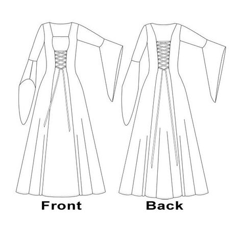 Medieval Dress Pattern, Princess Line Dress, Dress With Square Neck, Gown Sewing Pattern, Burda Sewing Patterns, Crushed Velvet Fabric, Princess Line, Gown Pattern, Middle Age Fashion