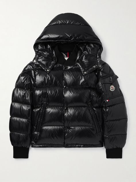 Moncler has designed utilitarian outerwear for nearly 75 years. Inspired by its classic 'Maya' style, this quilted 'Maljasset' jacket is made from signature lacquered-nylon and packed with insulating down. It features an overszied, removable hood, comfortable ribbed trims and a snap-fastening sleeve pocket bearing the iconic logo appliqué. Moncler Maya, Tom Ford Bag, Loungewear Shorts, Casual Blazer, Suede Jacket, Armenia, Sport Bag, Lightweight Jacket, Casual Sneakers