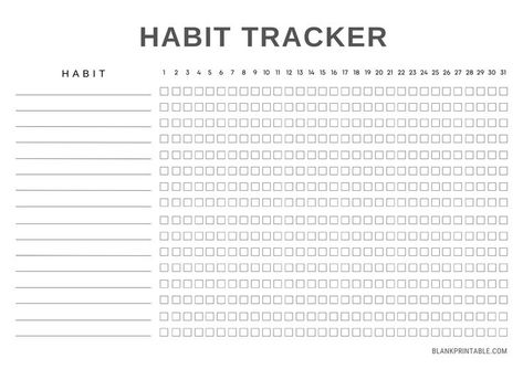 31 Day Habit Tracker Printable Template. Free monthly Habit Tracking Calendar for Students, Adults, Family Members. Monthly Habit Tracker Template, Month Habit Tracker, 30 Day Habit Tracker, Tracker Printable Free, Gym Tracker, Monthly Habit Tracker Printable, College Notes Organization, Habit Tracker Monthly, Notes Templates