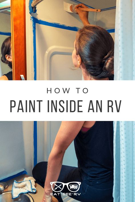 How To Paint Rv Walls, Painting Rv Walls, Camper Studio, Camper Revamp, Rv Organizing, Trailer Redo, Paint Rv, Rv Solar Power, Toyota Dolphin