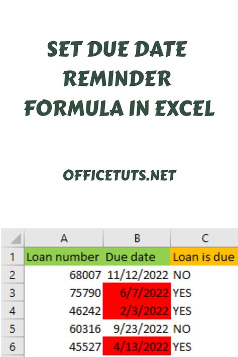 Learn how to set a reminder for due dates in Excel, using either formula or conditional formatting, with this easy-to-follow guide. Download the file now. Financial Modeling, Excel Tutorials, Due Date, Data Analysis, Cool Tools, Dates, Writing, Quick Saves