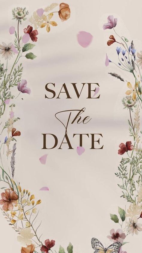 Boho Save The Date Minimalist Wildflowers Wedding Invitation Video, Natural Save the Date Invite.#WeddingInvitations #WeddingStationery #Invitation #WeddingPlanning #CustomInvitations Save The Date Minimalist, Digital Wedding Card, Boho Save The Date, Digital Wedding Invitations Design, Save The Date Invite, Wildflowers Wedding, Digital Wedding Invitations Templates, Unique Wedding Cards, Wildflower Wedding Invitations