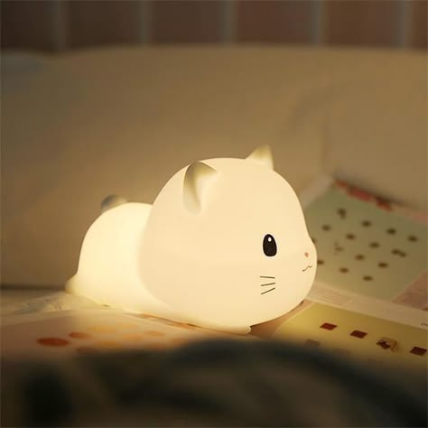 Cute Dog And Cat, Smart Lamp, Cat Lamp, Cute Night Lights, Cat Light, Kawaii School Supplies, Sleep Time, Teen Room Decor, Night Lamp