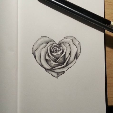 Sketchbookdiary #tattooideas #sketchbookdiary #tattoo #tattoolife #sketch #ptrck #ptrck #ptrck Rose Heart Tattoo, Rose Drawing Tattoo, Tattoo Heart, Tattoo Outline Drawing, Tattoo Rose, Hip Tattoos Women, Drawing Tattoo, Geniale Tattoos, Heart Tattoo Designs