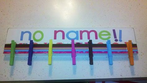 Make a “No Name” board for homeless homework. | 25 Clever Classroom Tips For Elementary School Teachers Classe D'art, Teaching Organization, Clever Classroom, Name Board, Classroom Organisation, Future Teacher, Elementary School Teacher, Creative Classroom, Teacher Organization