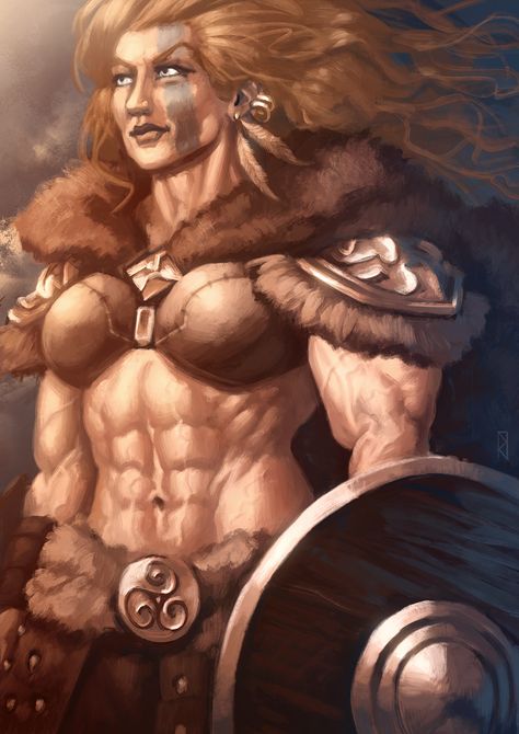 Mjoll The Lioness, Red Sky, Armors, Elder Scrolls, Muscle Women, Skyrim, Athletic Women, Female Art, Digital Artist