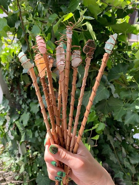 Crystal Plant Stake, Copper Garden Stakes, Copper Garden Art, Electroculture Gardening, Electro Culture, Copper Rod, Herb Gardens, Copper Crafts, Plant Stakes