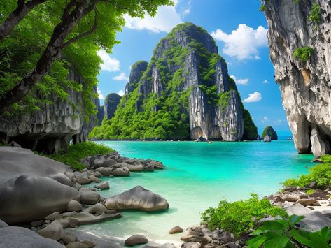 Discover Thailand's Beauty: Phi Phi Islands Phi Phi Islands, Inspiring Landscapes, Phi Phi Island, Awe Inspiring, Thailand, Film, Beauty