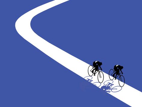 Road Bike Illustration, Pathway Graphic Design, Cycling Posters Graphic Design, Road Graphic Design, Road Trip Illustration, Graphic Book Design, Tree Branding, 2023 Marketing, Road Illustration