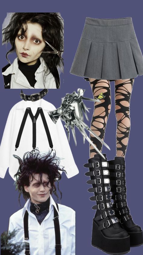 Edward Scissorhands Costume, Halloween Costume Idea, Halloween Custom, Halloween Costumes Ideas, Edward Scissorhands, Custom Ideas, Halloween 2, Costumes Ideas, Costume Cosplay