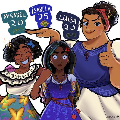 Madrigal Sisters, Mirabel Madrigal, Short Person, Familia Madrigal, Disney Princess Artwork, Disney Princess Fan Art, Disney Cartoon Characters, Disney Animated Movies, Disney Characters Videos