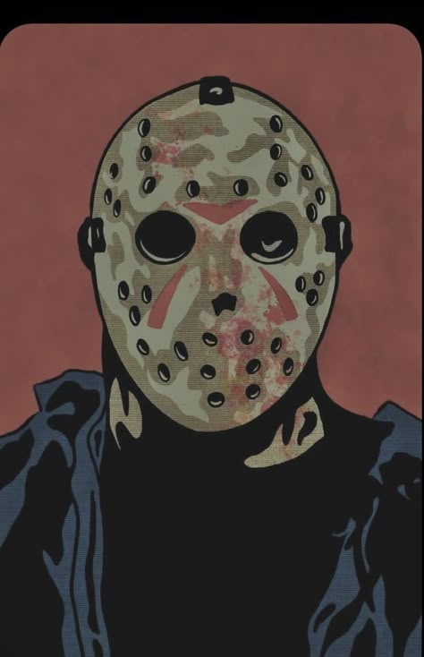 Jason Voorhees Painting, Horror Movie Characters Drawing, Jason Painting, Jason Voorhees Drawing, Jason Drawing, Jason Voorhees Wallpaper, Jason Voorhees Art, Jason Friday The 13th, Jason Horror