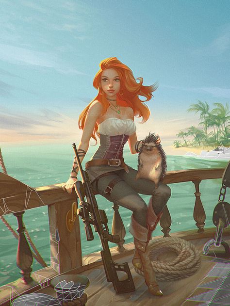 Girl Pirates, Pirate Art, Pirate Woman, Pirate Life, Couple Art, Dnd Characters, French Artists, Pictures To Draw, Character Illustration