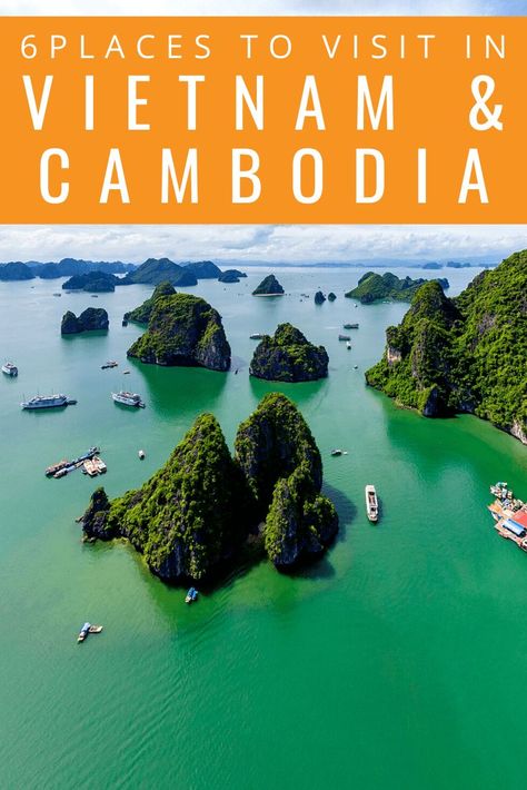 Discover some of the best destinations for your Vietnam and Cambodia travel itinerary. #vietnam #cambodia #travel #aswesawit #unesco Cambodia Itinerary, Battambang, Visit Vietnam, Cambodia Travel, Travel Destinations Asia, Halong Bay, Southeast Asia Travel, Asia Destinations, Siem Reap