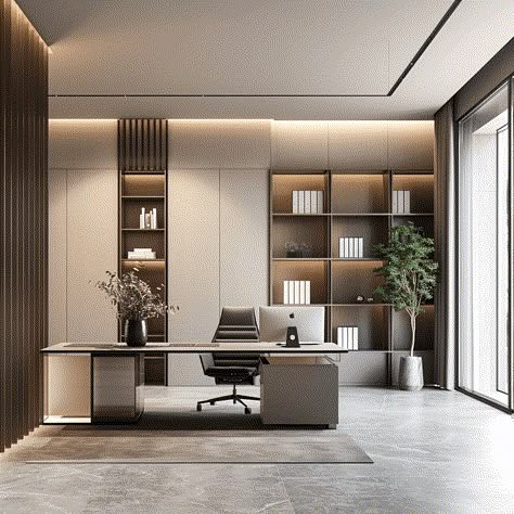 Director Room, Minimalist Office Design, Office Design Trends, Contemporary Office Design, Office Cabin, Lawyer Office, Working Room, Ceo Office, Modern Home Offices