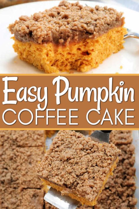 Pumpkin Streusel Coffee Cake, Cake Mix Coffee Cake, Pumpkin Coffee Cake Recipes, Autumn Cooking, Sourdough Pumpkin, Pumpkin Coffee Cake, Pumpkin Streusel, Dessert Pumpkin, Recipes Using Cake Mix