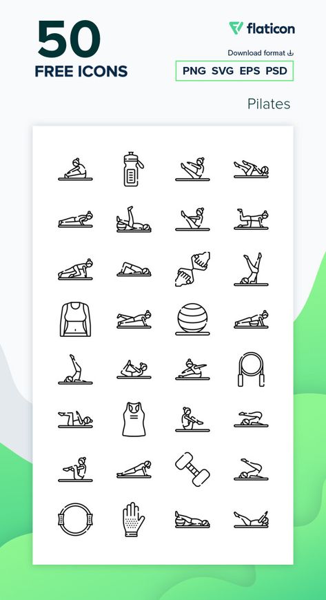 Pilates Excersice, Move Icon, Yoga Icon, Pilates Logo, Embroidery Journal, Free Icons Png, Fitness Icon, Sweet Ideas, Free Icon Packs