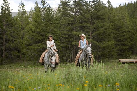 Two women horseback riding in Colorado. Breckenridge Ski Resort, Spring Field, Riding Stables, Map Activities, Atv Tour, Wear Sunscreen, Trail Riding, Horseback Riding, Country Life