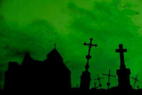 Green Graveyard Aesthetic, Graveyard Aesthetic Green, Sage Green Gothic Aesthetic, Vampire Green Aesthetic, Gothic Green Aesthetic, Scary Green Aesthetic, Green Vampire Aesthetic, Neon Green Pfp, Green And Black Halloween