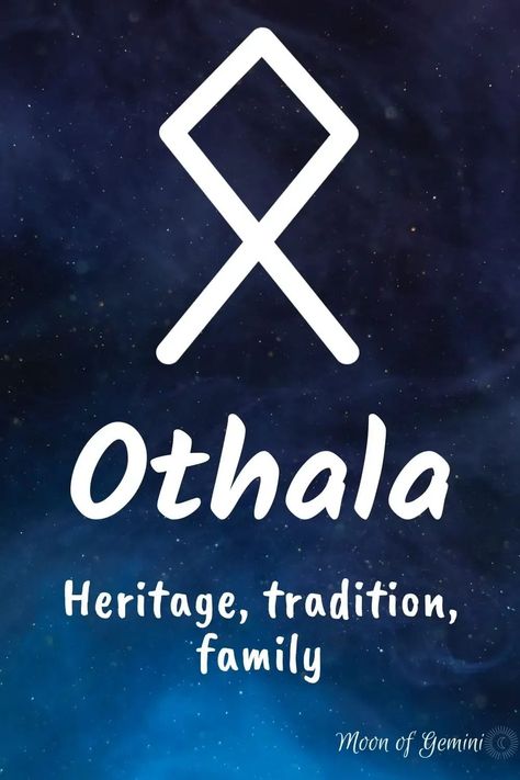 Othala is a rune that has been misused in more recent history. Before this, it was considered a rune to symbolize heritage and family matters. Family Rune Symbol, Viking Rune Family, Nordic Symbol For Family, Othila Rune Meaning, Viking Rune For Family, Othala Rune Meaning, Viking Family Tattoo, Symbols Meaning Family, Symbols That Mean Family